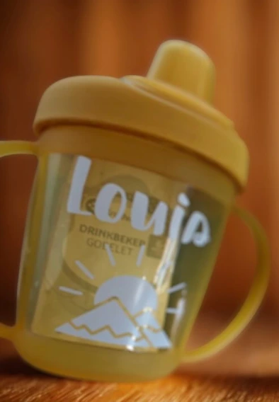 Baby beker bedrukt naam gepersonaliseerd