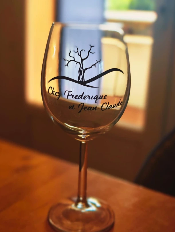 glas logo bedrukt naam gepersonaliseerd