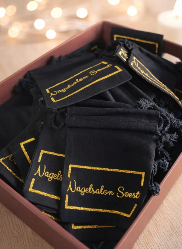 zakje traktatie chocolade kerst logo bedrukt naam gepersonaliseerd