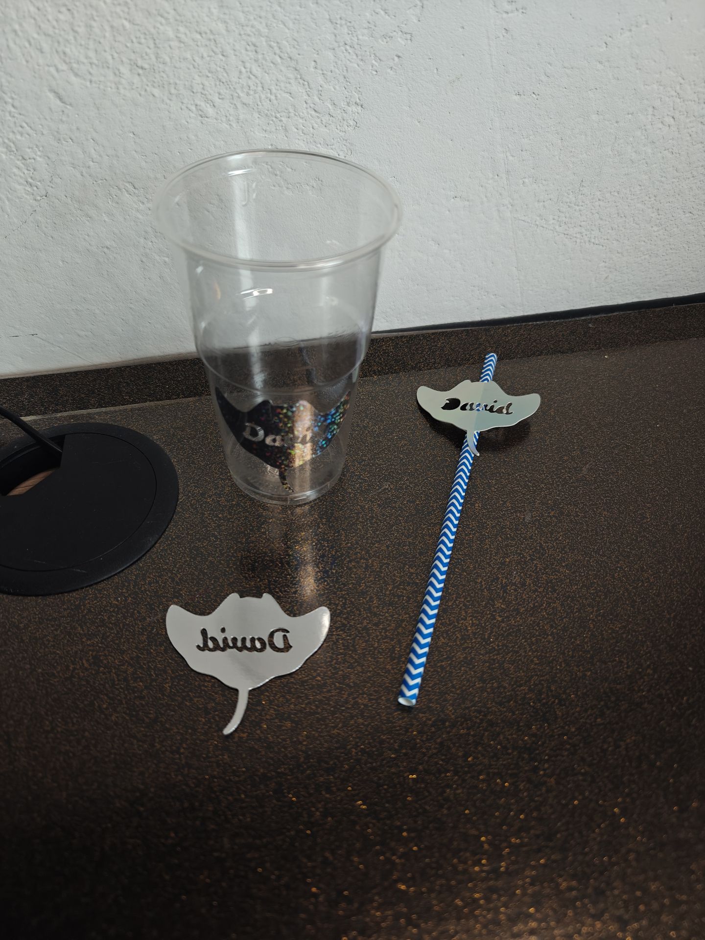 beker rietje decoratie logo naam gepersonaliseerd