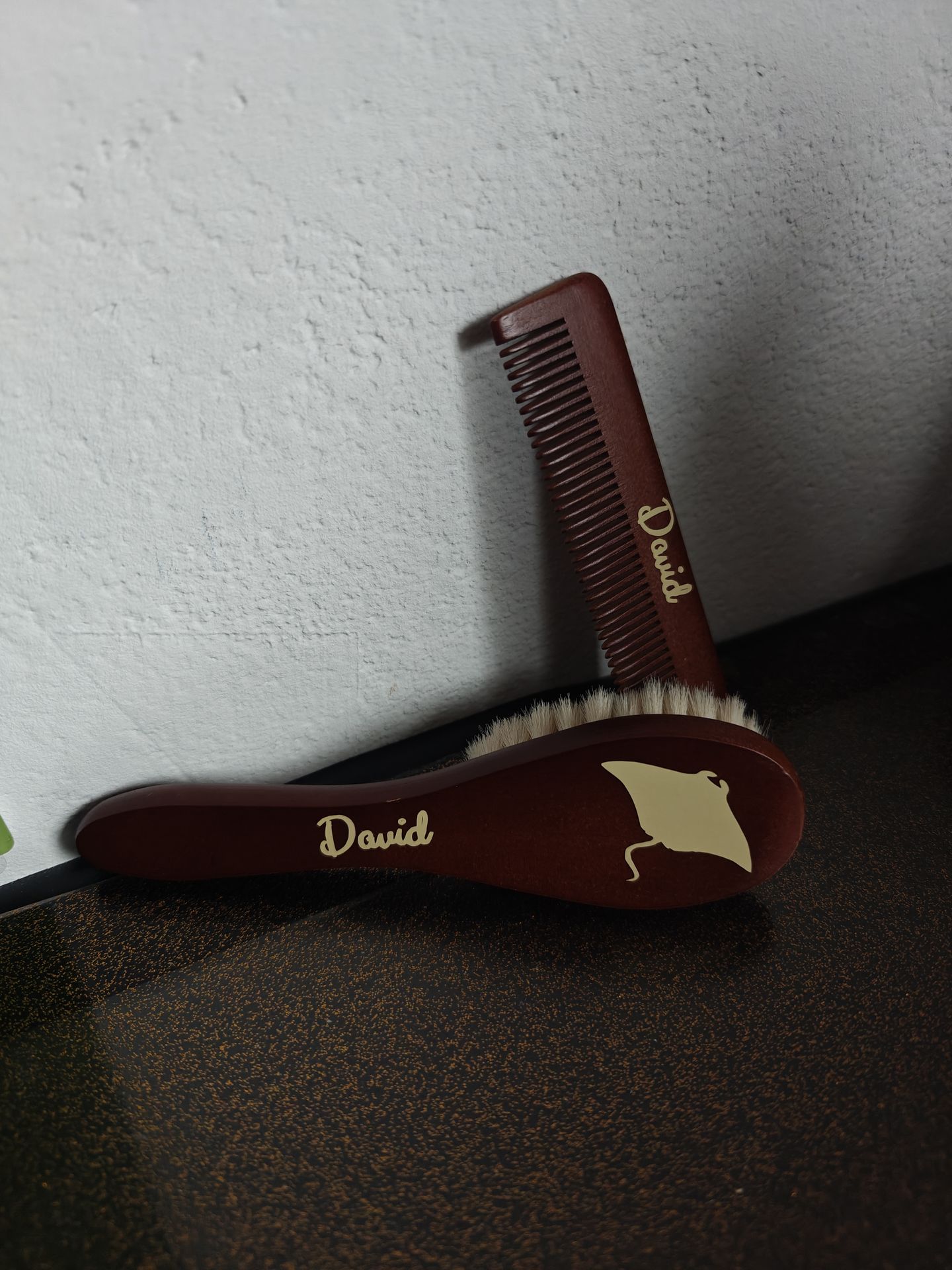 haarborstel kam bedrukt naam logo gepersonaliseerd
