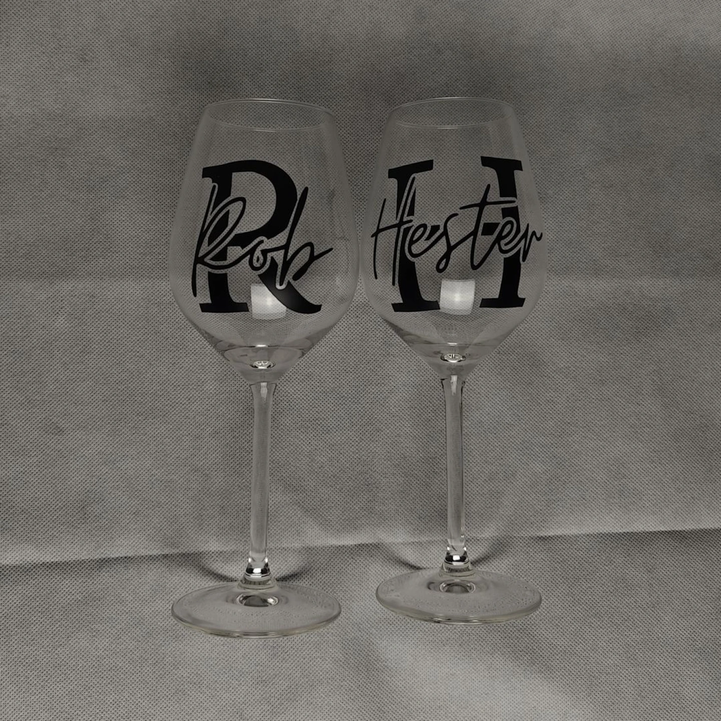 glas bedrukt naam logo gepersonaliseerd